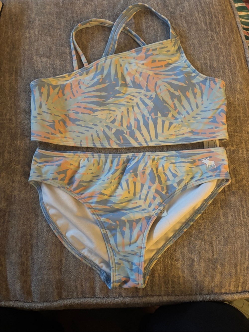 Abercrombie kids Pastel Leaf Print Bikini Bottoms